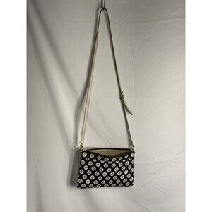 Fossil Sydney Black/white Geometric Print Crossbody # ZB5714 SZ 11X7X1